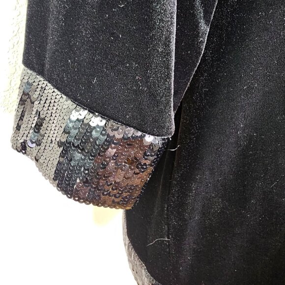 Chicos Travelers Collection Velvet & Sequin Tunic Top - Picture 3 of 9